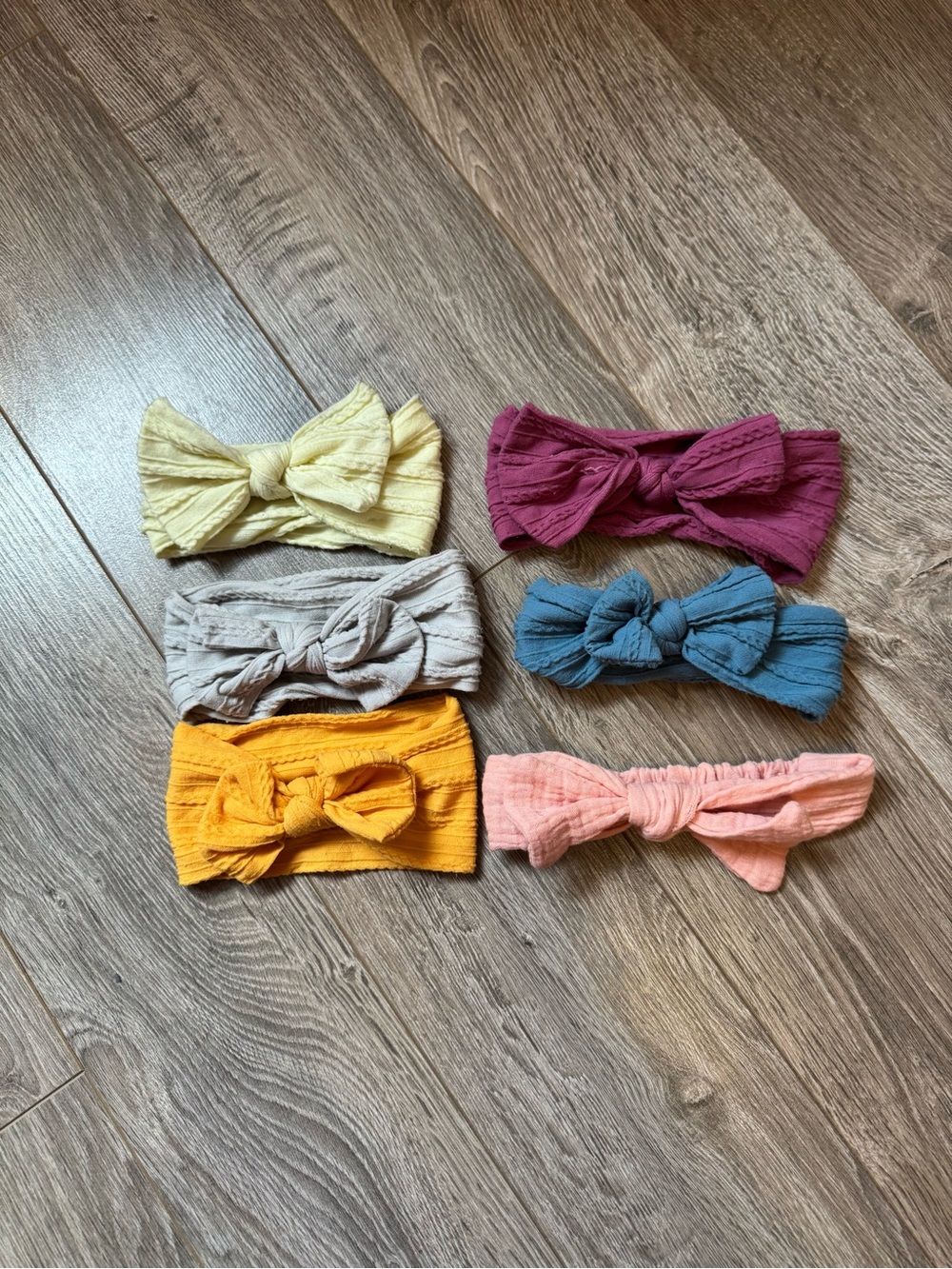 Kids Cotton Bow Headband Set - Multicolor (6 Pack)